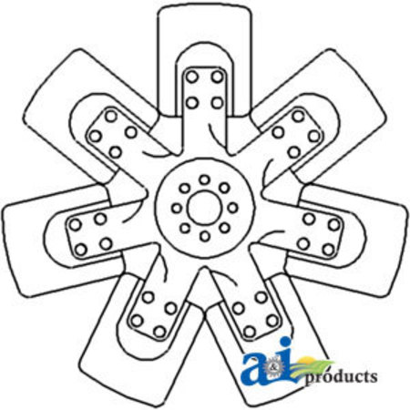 A & I PRODUCTS Fan, 7 Blade 18" x18" x3" A-AT170040